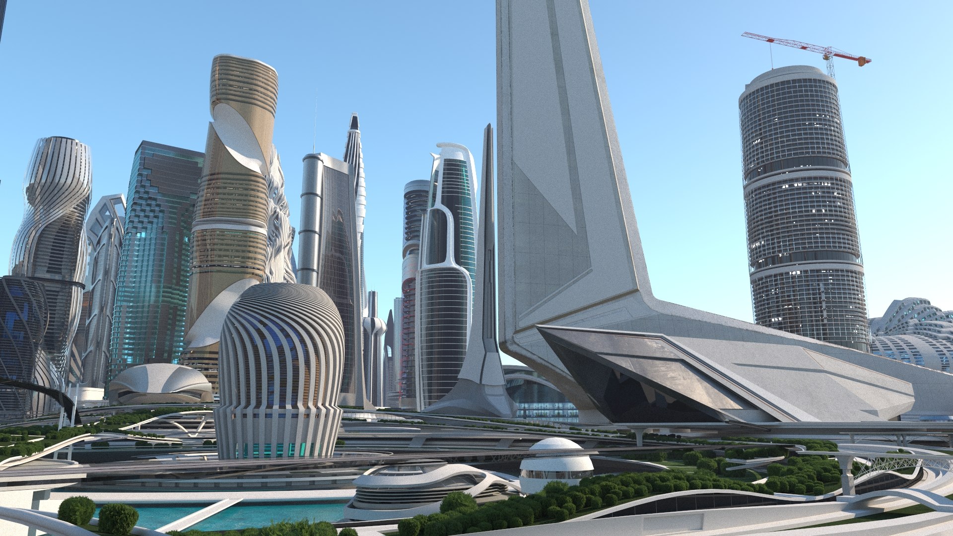 3D Future City - TurboSquid 1693279