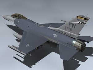 3d f-16c falcon block 25 model