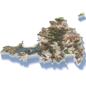 3D Saint Martin France and Sint Maarten Netherlands model