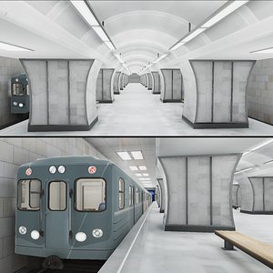 3D model subway station 06