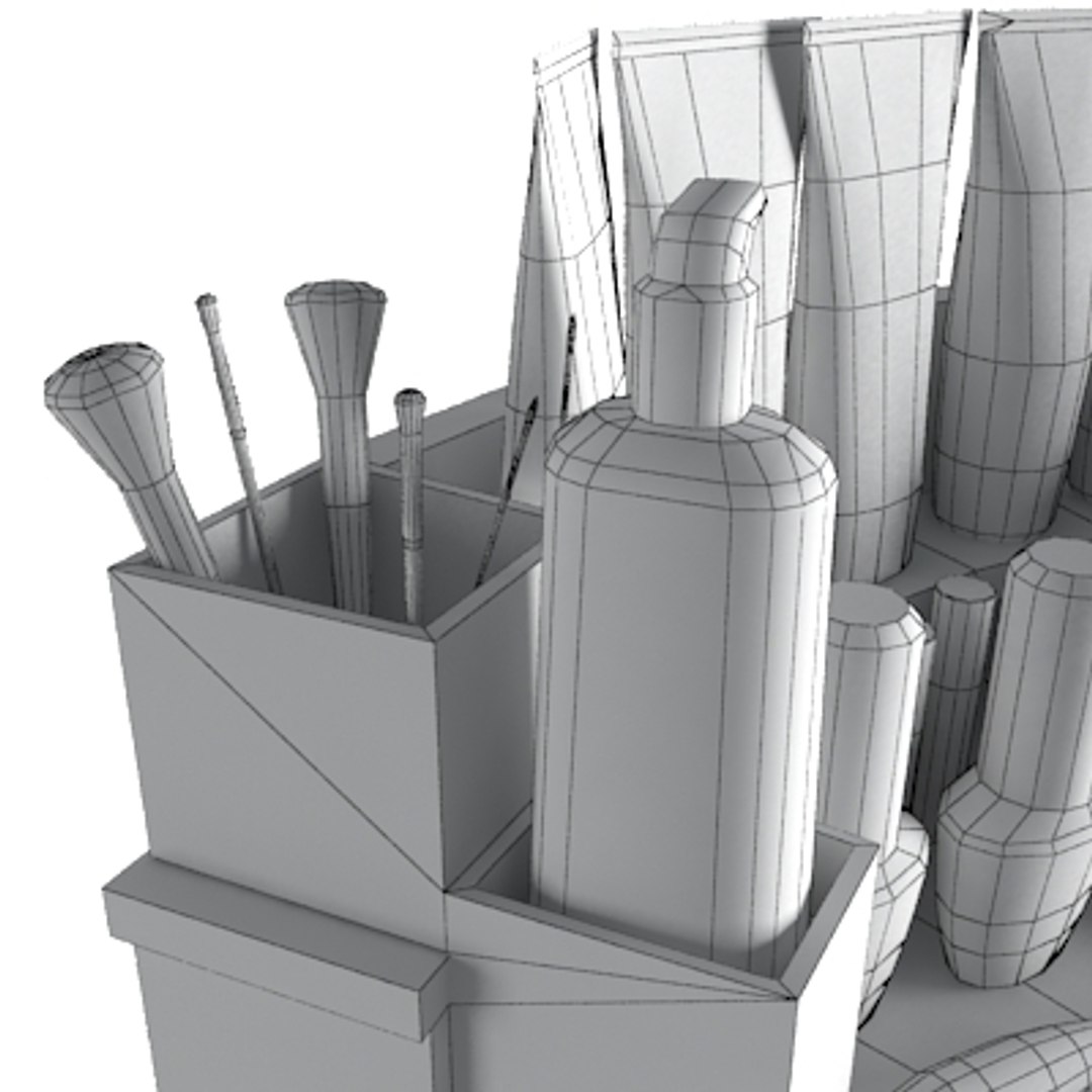 Make Display Case Cosmetics 3d Model