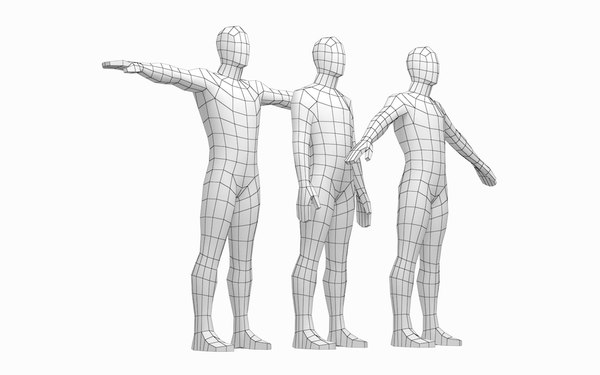 Natural Male Base Mesh in T-Pose 3D Model by Valerii-Kaliuzhnyi