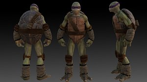 Donatello TMNT 3D Model High Quality Rigged