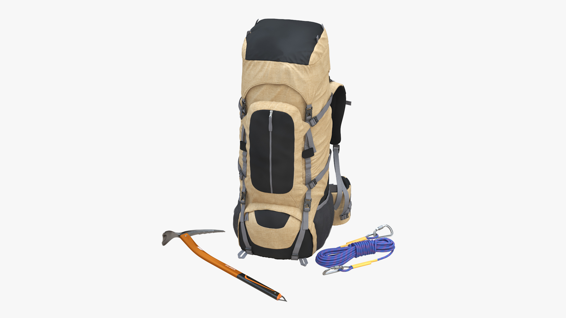 3D Hiking Backpack Rope With Ice Axe - TurboSquid 2342544
