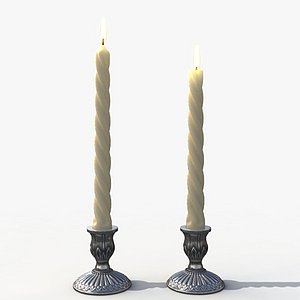 candle candlestick melted 3d max