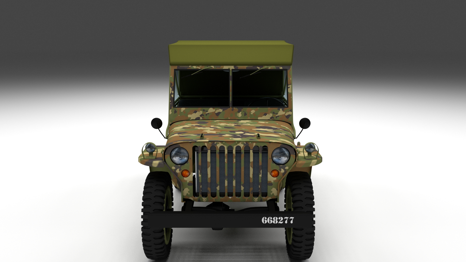 3d Military Jeep Willys