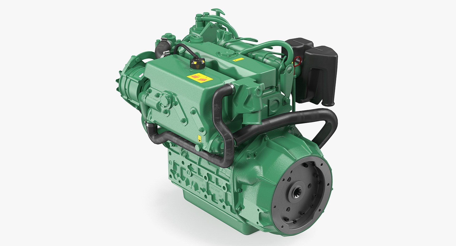 Marine Diesel Engine 3D Model 3D model preview