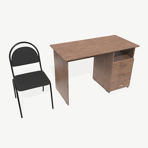 3D model Desk and Chair