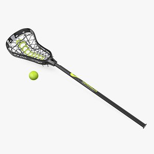 Nike Lunar Elite Womens Lacrosse Stick and Ball 3D Model