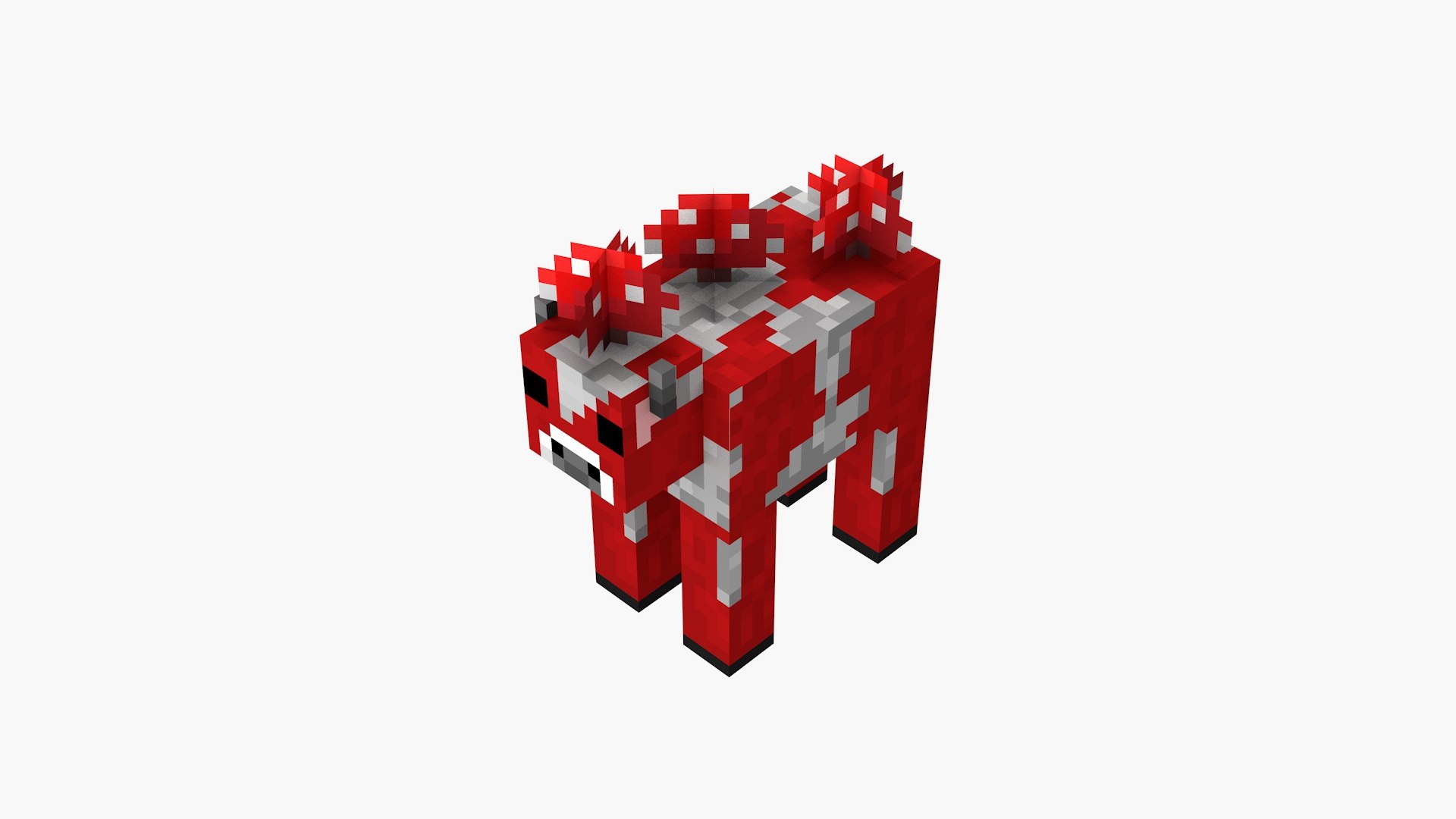 3D Minecraft Mooshroom - TurboSquid 1843239