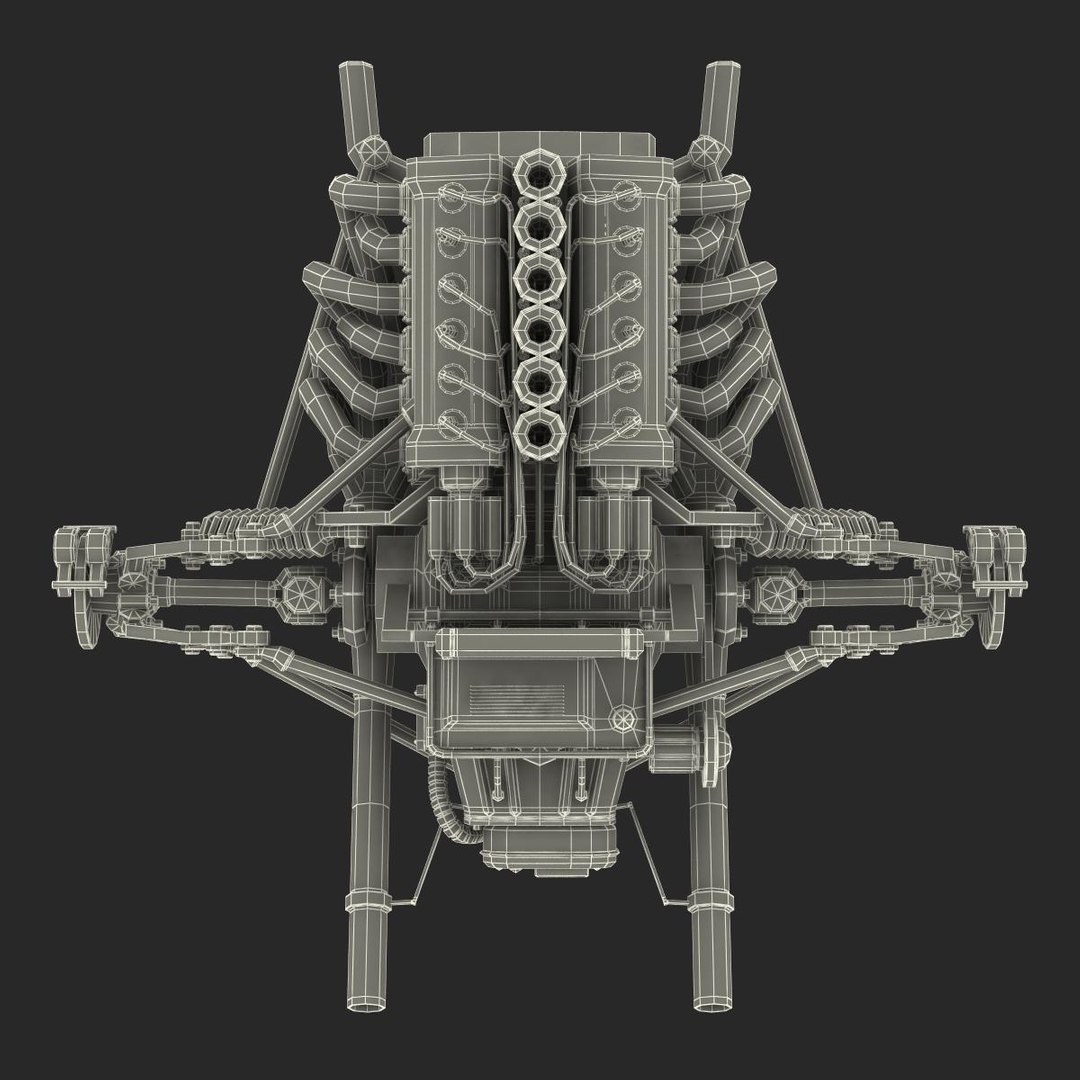 3ds Max Racing Car Engine