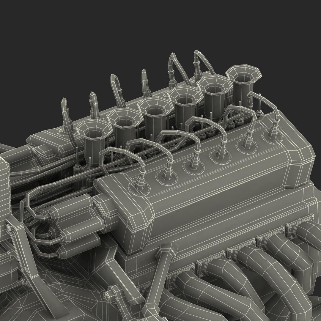 3ds Max Racing Car Engine