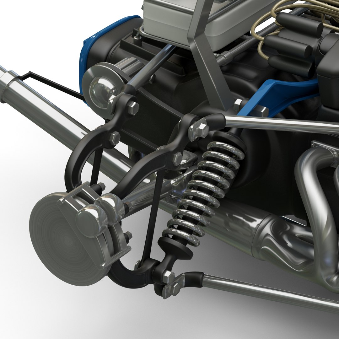 3ds Max Racing Car Engine