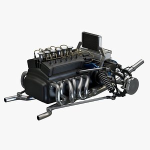 3ds max racing car engine