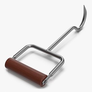 Hay Hook Wood Handle 3D Model