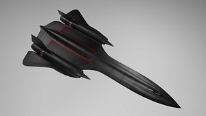 jet fighter lockheed sr-71 3D model