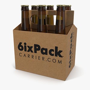 3d model 6 pack bottle holder
