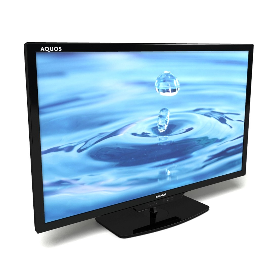 3d Model 46 Inches Television Sharp