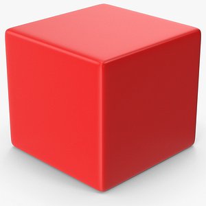 Red Shape Cube 3D