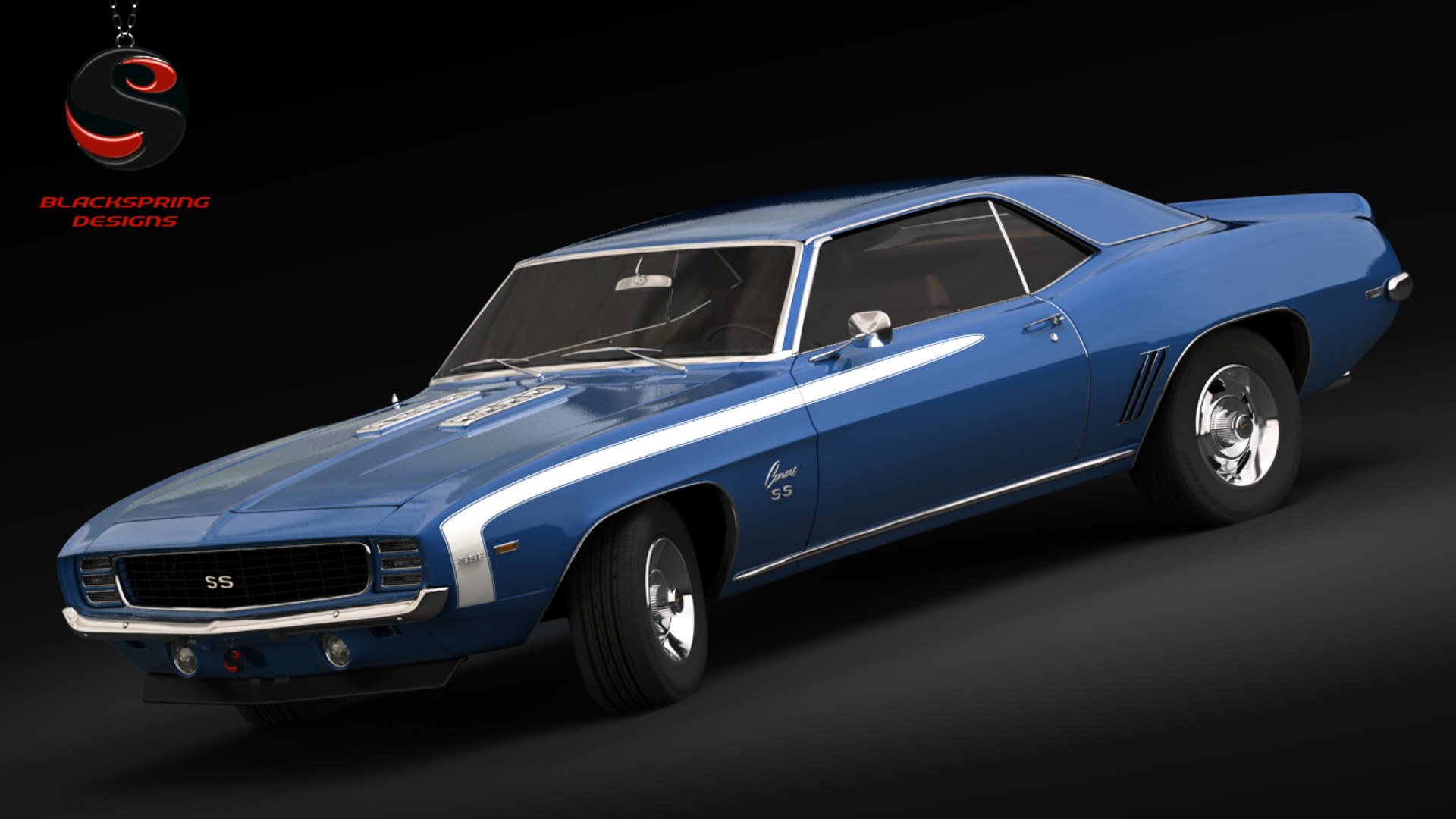 3d Model Chevrolet Camaro Ss 1969