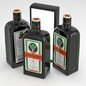bottle alcohol jagermeister 3D