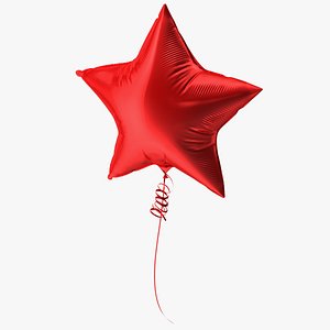 Star Shape Balloon Red 3D