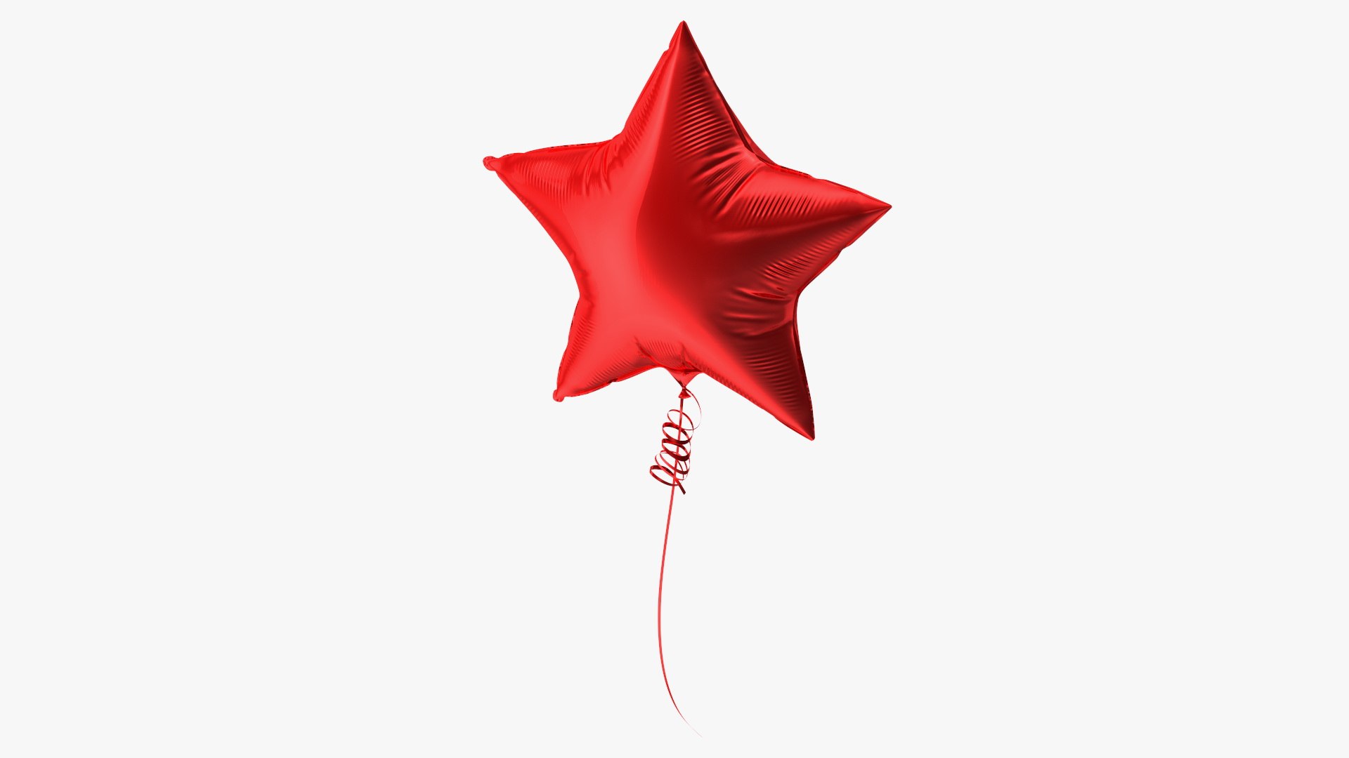 Star Shape Balloon Red 3D model preview