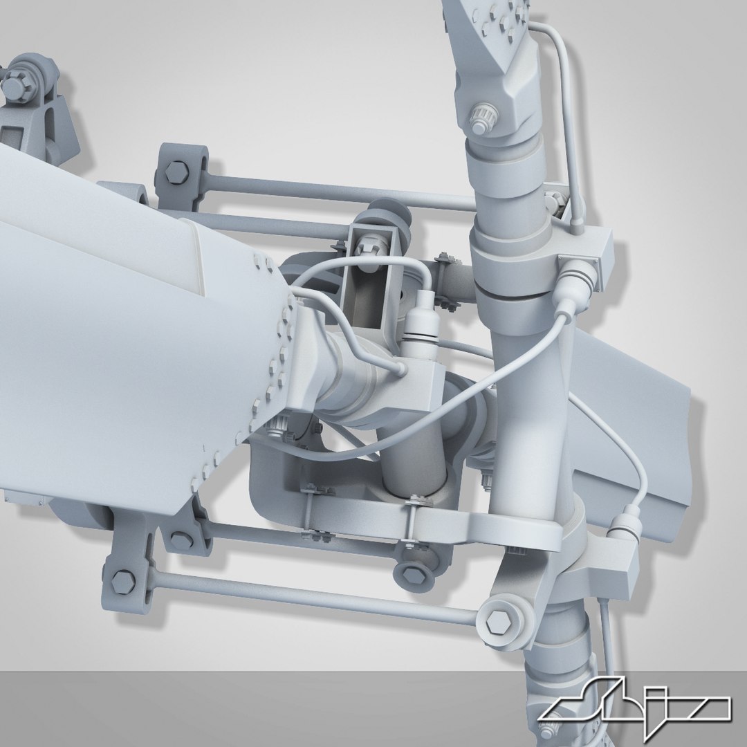 apache helicopter tail rotor 3d model
