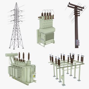 3D Electrical Accessories Collection 2 model