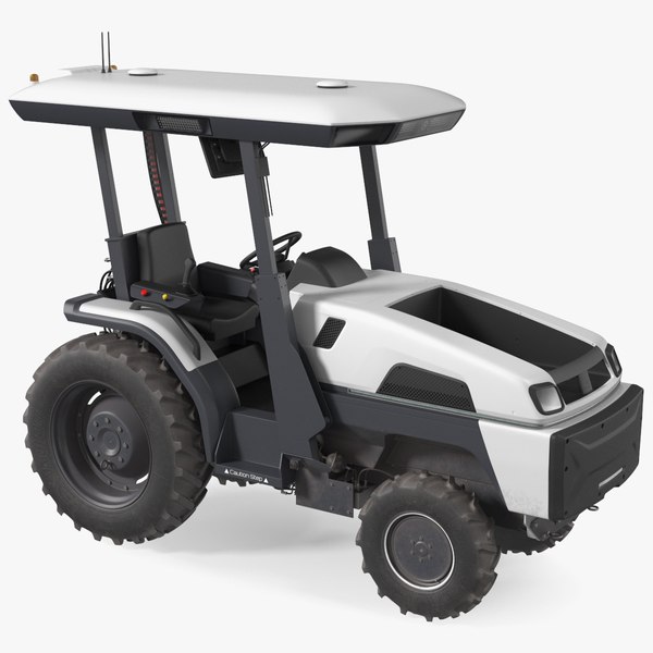 3D Self Driving Electric Tractor Dusty Rigged model