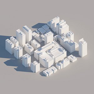 3D model Building Box Building Block Distribution Building