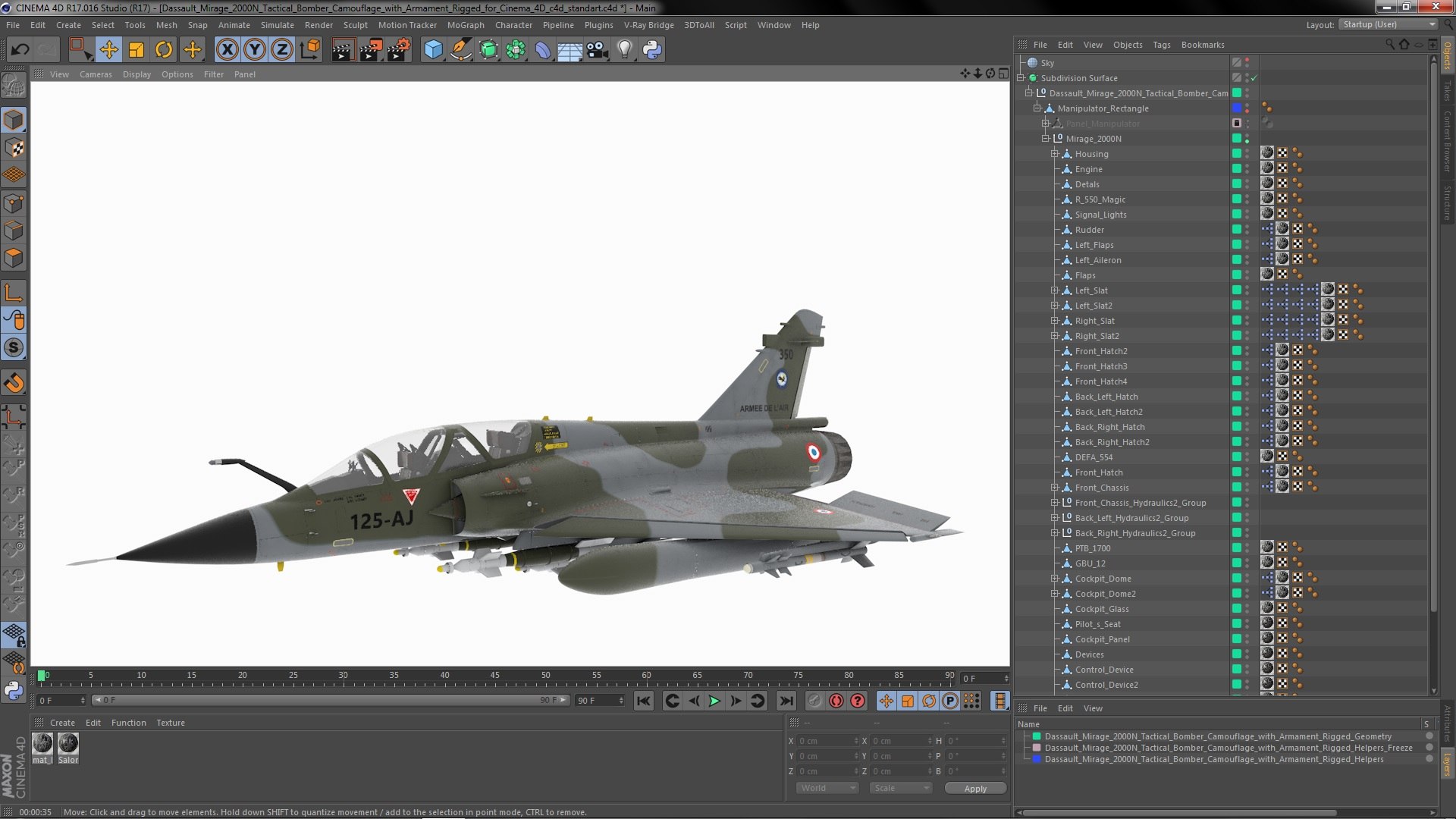 3D Dassault Mirage 2000N Tactical Bomber Camouflage with Armament Rigged for Cinema 4D https://p.turbosquid.com/ts-thumb/yx/NOw6UL/Pn/dassaultmirage2000ntacticalbombercamouflagewitharmamentriggedforcinema4d3dsmodel051/jpg/1680431513/1920x1080/fit_q87/78072cbf40fabc272e878ac75c2cf5b14fd1aad6/dassaultmirage2000ntacticalbombercamouflagewitharmamentriggedforcinema4d3dsmodel051.jpg