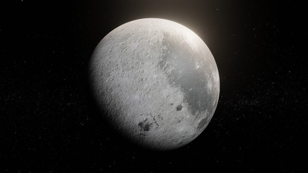 photorealistic moon 8k planet model
