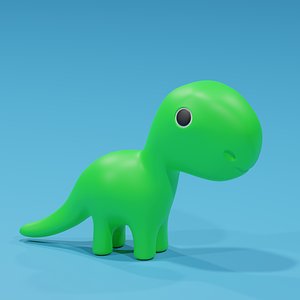 Cartoon Cute Dinosaur Toy 3D model