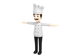 3D chef character cartoon