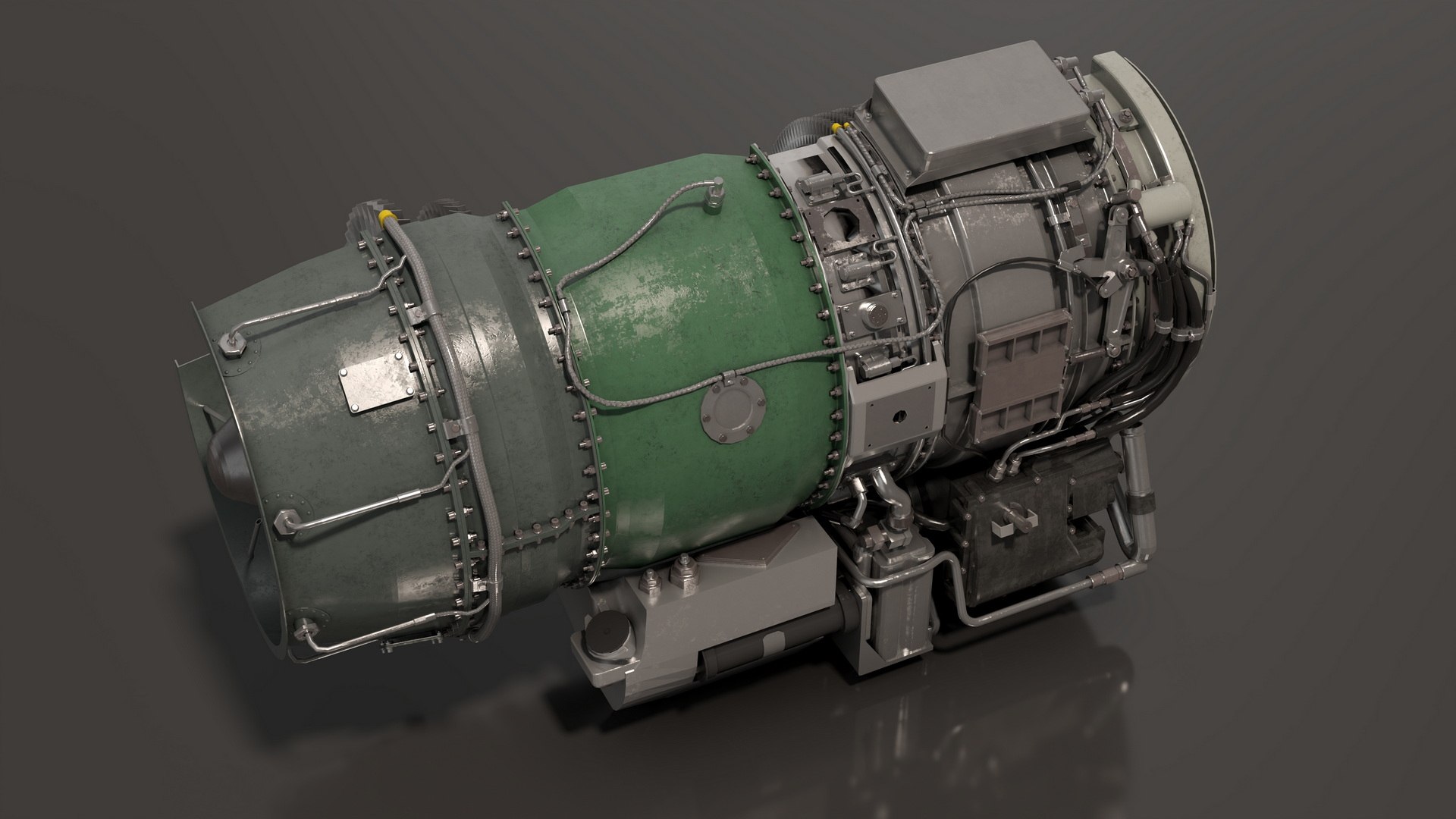 Cutaway Turbofan Jet Engine 3D Model - TurboSquid 2347589
