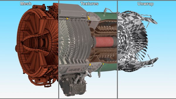 ターボファンジェットエンジンの断面図3Dモデル - TurboSquid 2347589