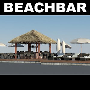 3d beachbar bar