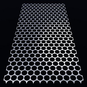 Perforated panel with 73 percent opening 25O105 3D model