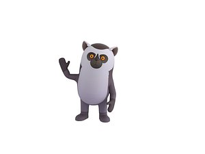 3D model Rigged Lemur Character