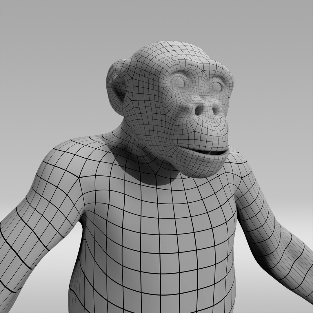 3D Chimpanzee Fur Rig - TurboSquid 1232775