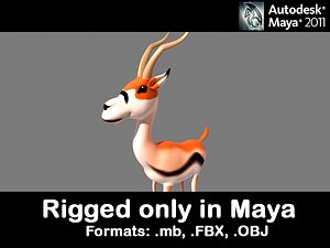 gazelle 3d obj