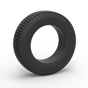Semi truck tire 12 Scale 1 to 25