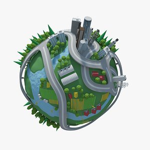 lighting scene 3d model