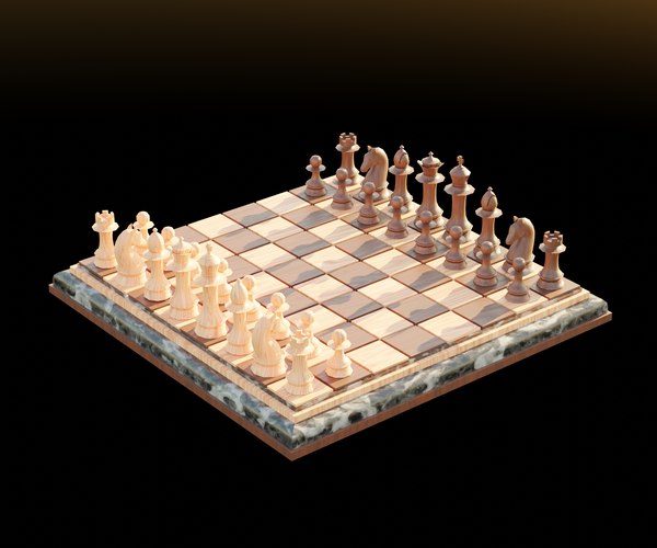 3d Renderização Preto e branco xadrez peças penhor torre cavaleiro