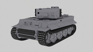 WW2 German Tiger Tank 1 3D model