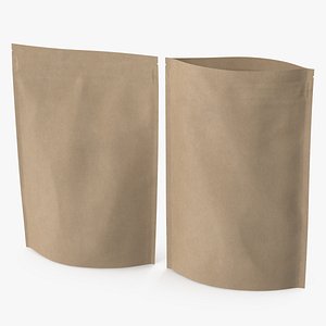 3D zipper kraft paper bags