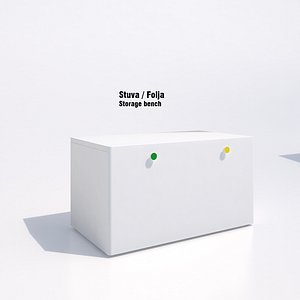 ikea folja storage bench 3d max