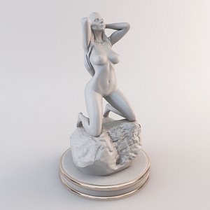 3d female figurine art