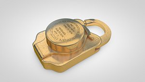 3d old treasury padlock model